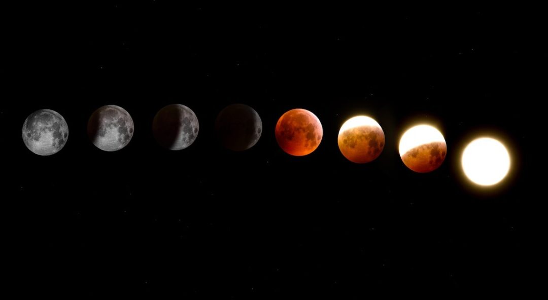 phases of the moon side by side
